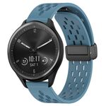 Per cinturino in silicone Garmin Vivomove Sport da 20 mm con chiusura magnetica pieghevole (blu)