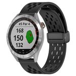 Per cinturino in silicone con chiusura magnetica pieghevole Garmin Approach S40 da 20 mm (nero)