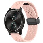 Per cinturino in silicone con chiusura magnetica pieghevole Garmin VivoMove Style da 20 mm (rosa)