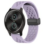 Per cinturino in silicone con chiusura magnetica pieghevole Garmin VivoMove Style da 20 mm (viola)