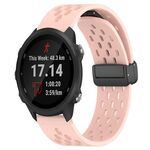 Per cinturino in silicone con chiusura magnetica pieghevole Garmin Forerunner 245 da 20 mm (rosa)