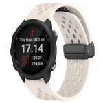 Per cinturino in silicone con chiusura magnetica pieghevole Garmin Forerunner 245 Music da 20 mm (colore Starlight)