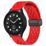 Per Samsung Galaxy Watch 5 Pro Golf Edition Cinturino in silicone con chiusura magnetica pieghevole da 20 mm (rosso)