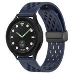 Per Samsung Galaxy Watch 5 Pro Golf Edition Cinturino in silicone con chiusura magnetica pieghevole da 20 mm (blu notte)