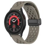 Per Samsung Galaxy Watch 5 Pro 45 mm 20 mm cinturino in silicone con chiusura magnetica pieghevole (cenere spaziale)