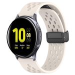 Per Samsung Galaxy Watch Active 2 40mm 20mm Cinturino in silicone con chiusura magnetica pieghevole (colore Starlight Starlight)