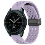 Per Samsung Galaxy Watch 42mm 20mm cinturino in silicone con chiusura magnetica pieghevole (viola)