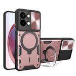 Custodia per telefono con supporto magnetico scorrevole Camshield per vivo Y28 4G CD Texture (rosa)