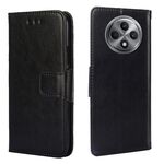 Per OPPO Reno12 F 5G Custodia in pelle con texture di cristallo (nero)