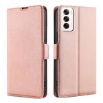 Per OPPO Reno12 5G Global Ultra-sottile Tensione Fibbia Laterale Orizzontale Custodia in Pelle per Telefono (Oro Rosa)