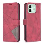 Per Infinix Smart 9 / Hot 50i Custodia per telefono in pelle con fibbia magnetica e trama a rombi (rosso)
