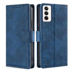 Per OPPO Reno12 5G Custodia per telefono in pelle con chiusura magnetica in coccodrillo Global Skin Feel (blu)