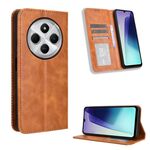 Per Redmi 14C 4G Custodia per telefono in pelle con fibbia magnetica e texture retrò (marrone)
