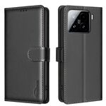 Per Xiaomi 15 Pro Custodia in pelle antifurto RFID con texture Litchi (nera)