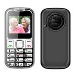 Telefono con tastiera per anziani W26, 2,2 pollici, 6800 mAh, 21 tasti, SOS, FM, doppia SIM, GSM, spina: spina UE (nero)