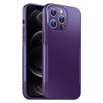 Per iPhone 12 Pro Max Blade Slim AG Custodia antiurto opaca per telefono (viola scuro)