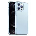 Per iPhone 12 Pro Max Blade Slim AG Custodia antiurto opaca per telefono (blu)