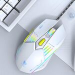 T-WOLF G560 6 tasti Cool Breathing Light Gaming Mouse cablato Mouse meccanico silenzioso da ufficio (grigio)