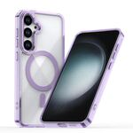 Custodia trasparente magnetica MagSafe per Samsung Galaxy S24 5G (viola)