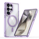 Custodia trasparente magnetica MagSafe per Samsung Galaxy S25 Ultra 5G (viola)