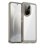 Custodia per telefono in TPU ibrida acrilica serie Colorful per Honor 300 (grigio trasparente)