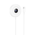 hoco CW61 Phantom Caricabatterie rapido wireless magnetico con display digitale, lunghezza: 1 m (bianco)