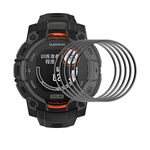 Per Garmin Instinct E 45mm 5 pezzi ENKAY 3D Pellicola protettiva per schermo in PMMA HD con bordo in PC morbido a copertura totale