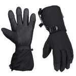 Guanti da sci invernali per uomo e donna, guanti da sci per sport all'aria aperta, stile: cinque dita, nero (XL)