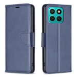 Per Honor X8c 4G Custodia per telefono in pelle di agnello con texture a flip di colore puro (blu)