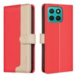 Per Honor X8c 4G Custodia per telefono in pelle antifurto RFID abbinata ai colori (rossa)