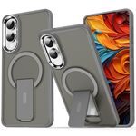 Per Samsung Galaxy S25 Edge 5G Custodia per telefono con supporto MagSafe in TPU ibrido acrilico (grigio titanio)