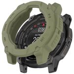 Per Garmin Instinct 3 AMOLED / Solar 50mm Armor Hollow Watch Custodia protettiva (verde)