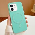 Per iPhone 11 Custodia per telefono in TPU MagSafe Stripe (verde menta)