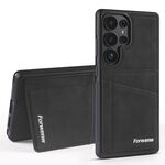 Per Samsung Galaxy S25 Ultra 5G Forwenw F8 Series 2 in 1 Custodia in pelle con slot per schede magnetiche (nero)