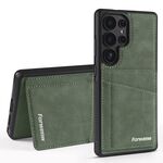 Per Samsung Galaxy S22 Ultra 5G Forwenw F8 Series 2 in 1 Custodia in pelle con slot per schede magnetiche (verde)