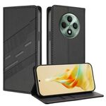 Per OPPO Reno12 F Custodia per telefono in pelle retrò multifunzionale in rilievo (nero)