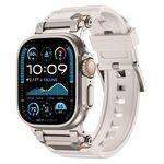 Per Apple Watch 42mm / 41mm / 40mm / 38mm Cinturino per orologio in TPU con connettore in acciaio inossidabile (Starlight)
