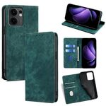 Per OPPO Reno13 F 5G / 4G RFID Antifurto Spazzola Magnetico Custodia in Pelle per Telefono (Verde)