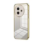 Per vivo Y39 5G Custodia per telefono con foro sottile e placcatura trasparente (oro)