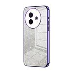 Per vivo Y300i Custodia per telefono elettrolitica con polvere glitterata sfumata (viola)