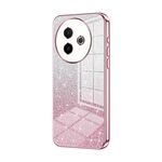 Per vivo Y300i Custodia per telefono elettrolitica con polvere glitterata sfumata (rosa)