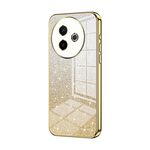 Per vivo Y300i Custodia per telefono elettrolitica con polvere glitterata sfumata (oro)