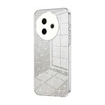 Per vivo Y300i Custodia per telefono elettrolitica con polvere glitterata sfumata (trasparente)