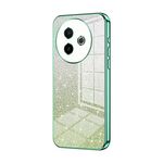 Per vivo Y300i Custodia per telefono elettrolitica con polvere glitterata sfumata (verde)