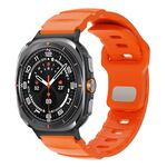 Per Samsung Galaxy Watch Ultra 47mm Nero Connettore Fibbia Inversa Cinturino Fluorogomma (Arancione)