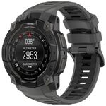 Per Garmin Instinct 3 AMOLED / Solar 50mm cinturino sportivo in silicone bicolore (grigio+nero)