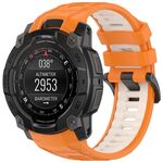 Per Garmin Instinct 3 AMOLED / Solar 50mm cinturino sportivo in silicone bicolore (arancione + Starlight)