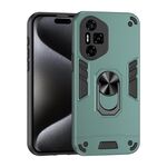 Per Honor 300 Pro Custodia per telefono con supporto ad anello in metallo antiurto (verde)