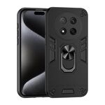 Per Honor X9c Custodia antiurto in metallo con anello per telefono (nero)