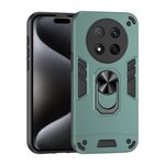 Per Honor X9c Custodia per telefono con supporto ad anello in metallo antiurto (verde)